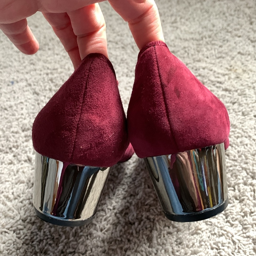 Sole Society Burgundy Suede Heels - Picture 6 of 12
